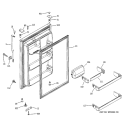 FRESH FOOD DOOR Diagram and Parts List for GTG22IBMARWW  General Electric Refrigerator