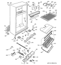 CABINET Diagram and Parts List for TNX22BACARWW  General Electric Refrigerator
