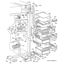 FRESH FOOD SECTION Diagram and Parts List for ZISB36DRC  General Electric Refrigerator