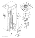 FREEZER SECTION Diagram and Parts List for ZIS360NMA  General Electric Refrigerator
