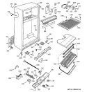 CABINET Diagram and Parts List for TNX22BACALWW  General Electric Refrigerator