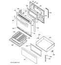 DOOR & DRAWER PARTS Diagram and Parts List for RB536BC3WH  Hotpoint Range