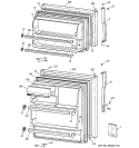 DOORS Diagram and Parts List for HTS17BBMFRCC  Hotpoint Refrigerator