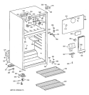 CABINET Diagram and Parts List for HTR18ABMFRWW  Hotpoint Refrigerator
