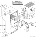 FREEZER SECTION Diagram and Parts List for HTS18GCMDRCC  Hotpoint Refrigerator