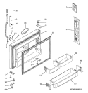 FREEZER DOOR Diagram and Parts List for HTG25LBMARWW  Hotpoint Refrigerator