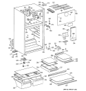 CABINET Diagram and Parts List for HTS16HBMFRCC  Hotpoint Refrigerator