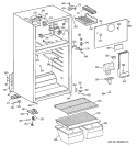 CABINET Diagram and Parts List for HTR16BBMFRWW  Hotpoint Refrigerator