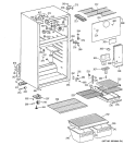 CABINET Diagram and Parts List for RTT16EBMBRCC  General Electric Refrigerator