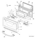 DOOR PARTS Diagram and Parts List for SCB2001FSS02  General Electric Microwave Oven Combo