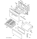 DOOR & DRAWER PARTS Diagram and Parts List for JBS26C3CT  General Electric Range