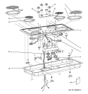 COOKTOP Diagram and Parts List for JP626WF1WW  General Electric Cooktop