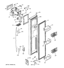 FREEZER DOOR Diagram and Parts List for PSS25SSNASS  General Electric Refrigerator