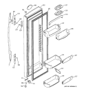 FRESH FOOD DOOR Diagram and Parts List for PSW26SSNASS  General Electric Refrigerator