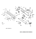 CONTROLS & BACKSPLASH Diagram and Parts List for S1070A4WW  General Electric Washer