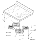 COOKTOP Diagram and Parts List for JB710CF1CC  General Electric Range