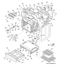 BODY PARTS Diagram and Parts List for JB710CF1CC  General Electric Range