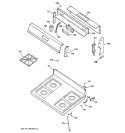 CONTROL PANEL & COOKTOP Diagram and Parts List for JGBS20BEA1CT  General Electric Range