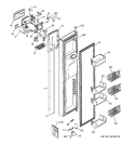 FREEZER DOOR Diagram and Parts List for PCP23SHMFFBS  General Electric Refrigerator