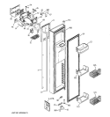 FREEZER DOOR Diagram and Parts List for PSP25SGMFCBS  General Electric Refrigerator