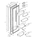 FRESH FOOD DOOR Diagram and Parts List for PSP25SGMFCBS  General Electric Refrigerator