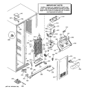 FREEZER SECTION Diagram and Parts List for PSP25SGMFCBS  General Electric Refrigerator