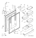 FRESH FOOD DOOR Diagram and Parts List for GTG22JBMARWW  General Electric Refrigerator