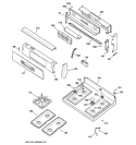 CONTROL PANEL & COOKTOP Diagram and Parts List for JGB910SEC3SS  General Electric Range