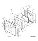 DOOR Diagram and Parts List for EER3001F01SS  General Electric Range