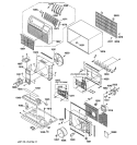 CABINET & COMPONENTS Diagram and Parts List for AJHS08ASAM1  General Electric Air Conditioner