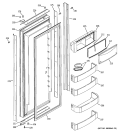 FRESH FOOD DOOR Diagram and Parts List for ZISB360DMB  General Electric Refrigerator