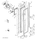 FREEZER DOOR Diagram and Parts List for ZISB420DMB  General Electric Refrigerator