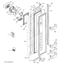 FREEZER DOOR Diagram and Parts List for ZISB480DMB  General Electric Refrigerator