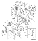 MOTOR & CHASSIS PARTS Diagram and Parts List for AZ25E09D2BM1  General Electric Air Conditioner