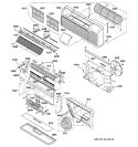 GRILLE & AIR MOVING PARTS Diagram and Parts List for AZ32H12D2DM1  General Electric Air Conditioner