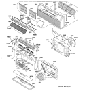 GRILLE & AIR MOVING PARTS Diagram and Parts List for AZ32H12D2DM2  General Electric Air Conditioner