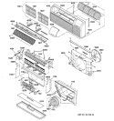 GRILLE & AIR MOVING PARTS Diagram and Parts List for AZ32H12D3DM2  General Electric Air Conditioner