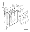 FRESH FOOD DOOR Diagram and Parts List for HTG25DBMARWW  Hotpoint Refrigerator