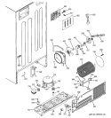 SEALED SYSTEM & MOTHER BOARD Diagram and Parts List for HTG25DBMARWW  Hotpoint Refrigerator
