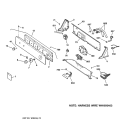 CONTROLS & BACKSPLASH Diagram and Parts List for VBXR1090B3CC  Hotpoint Washer