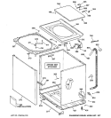 CABINET, COVER & FRONT PANEL Diagram and Parts List for VLXR1020A4WO  Hotpoint Washer