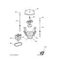 SUSPENSION, PUMP & DRIVE COMPONENTS Diagram and Parts List for VLXR1020A4WW  Hotpoint Washer