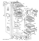 FREEZER SECTION Diagram and Parts List for ZIS36NRB  General Electric Refrigerator