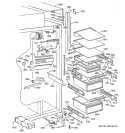 FRESH FOOD SECTION Diagram and Parts List for ZIS36NRC  General Electric Refrigerator