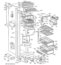 FREEZER SECTION Diagram and Parts List for ZIS36NTC  General Electric Refrigerator