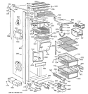 FREEZER SECTION Diagram and Parts List for ZIS48NSB  General Electric Refrigerator