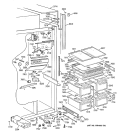 FRESH FOOD SECTION Diagram and Parts List for ZIS48NSB  General Electric Refrigerator