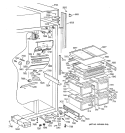 FRESH FOOD SECTION Diagram and Parts List for ZIS48NSE  General Electric Refrigerator