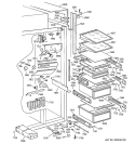 FRESH FOOD SECTION Diagram and Parts List for ZISB36DSC  General Electric Refrigerator