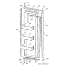 FRESH FOOD DOOR Diagram and Parts List for ZISB36DTB  General Electric Refrigerator